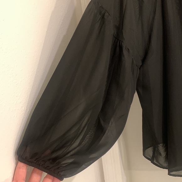 Eloquii Raglan Sleeve Top with Button Detail - Picture 6 of 6